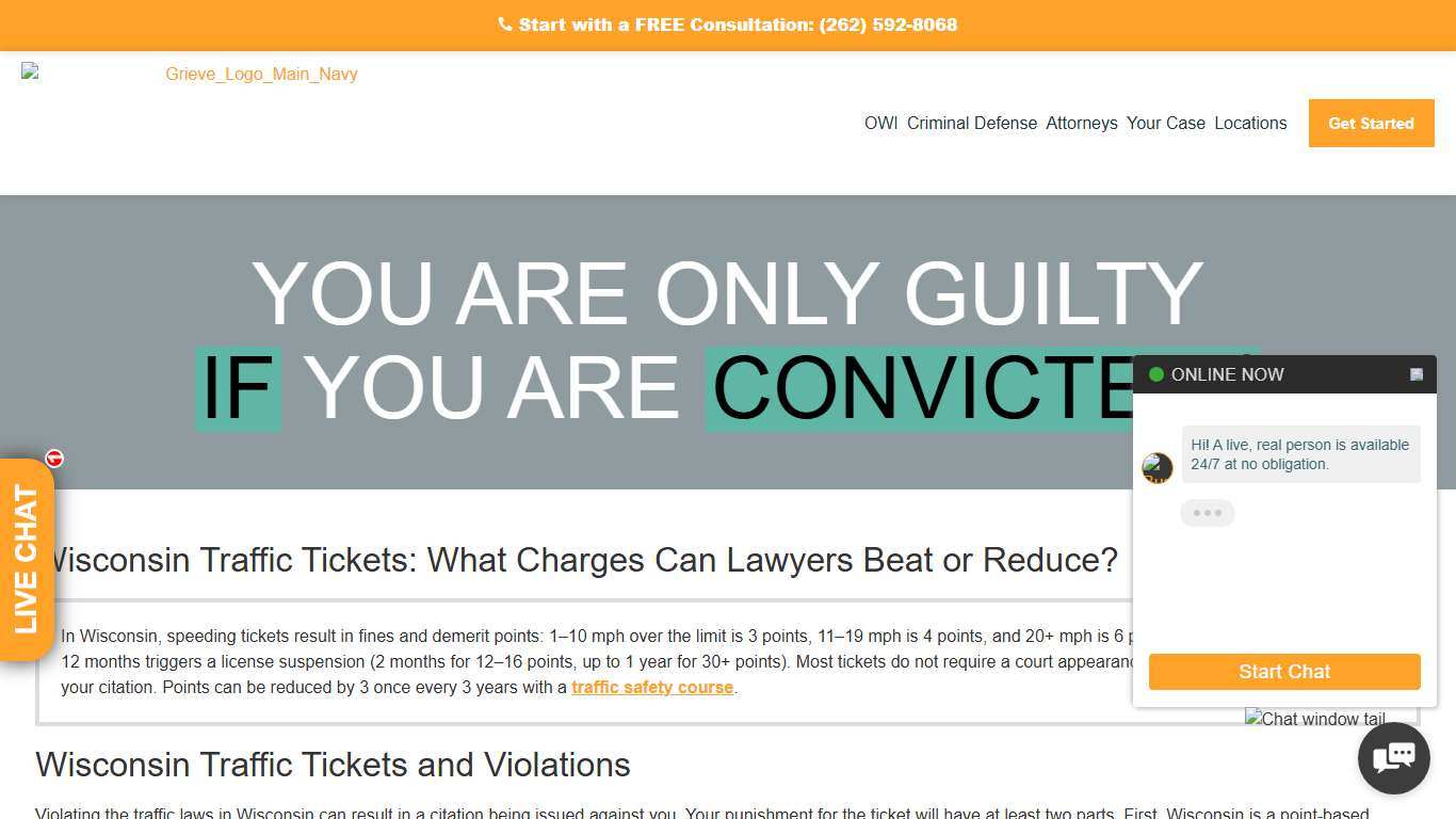 Wisconsin Traffic Tickets: What Charges Can Lawyers Beat or Reduce? - Grieve Law